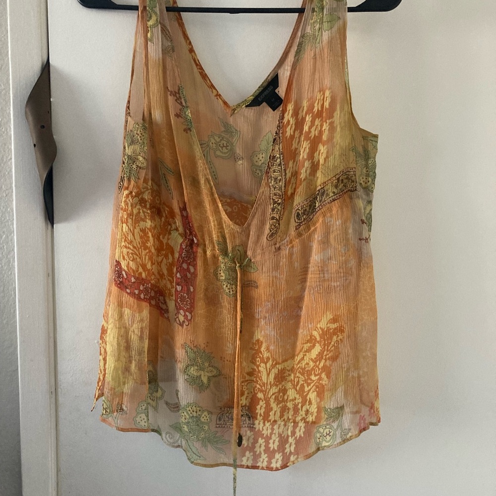 A sheer tank blouse